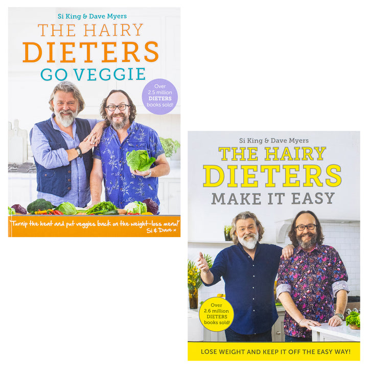 Hairy Bikers 2 Books Collection Set (The Hairy Dieters Go Veggie, The Hairy Dieters Make It Easy)
