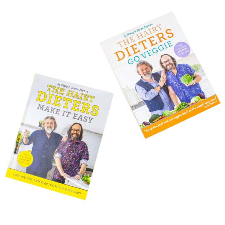 Hairy Bikers 2 Books Collection Set (The Hairy Dieters Go Veggie, The Hairy Dieters Make It Easy)