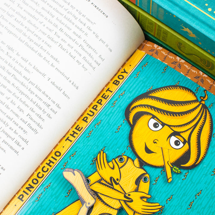 The Jungle Book, Peter Pan, The Wonderful Wizard and The Adventures of Pinocchio (Minalima Edition) 4 Books Collection Set