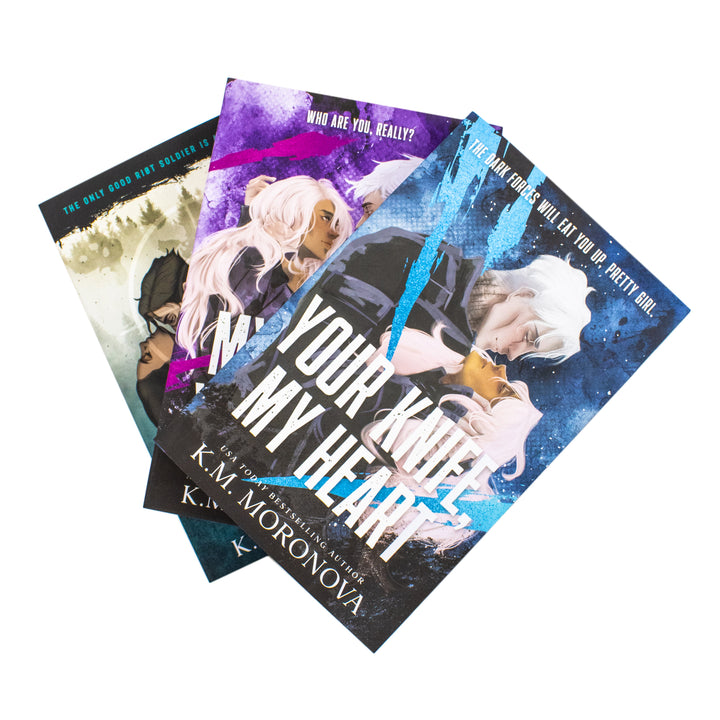 K.M. Moronova Collection 3 Books Set (Your Knife My Heart, My Blade Your Back and Leave Me Behind) | Paperback