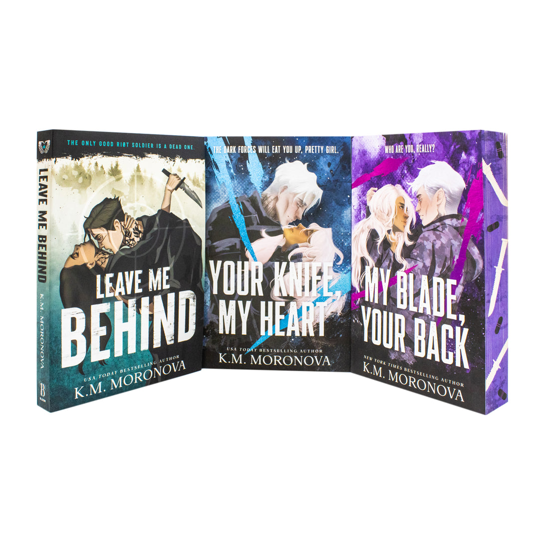 K.M. Moronova Collection 3 Books Set (Your Knife My Heart, My Blade Your Back and Leave Me Behind) | Paperback