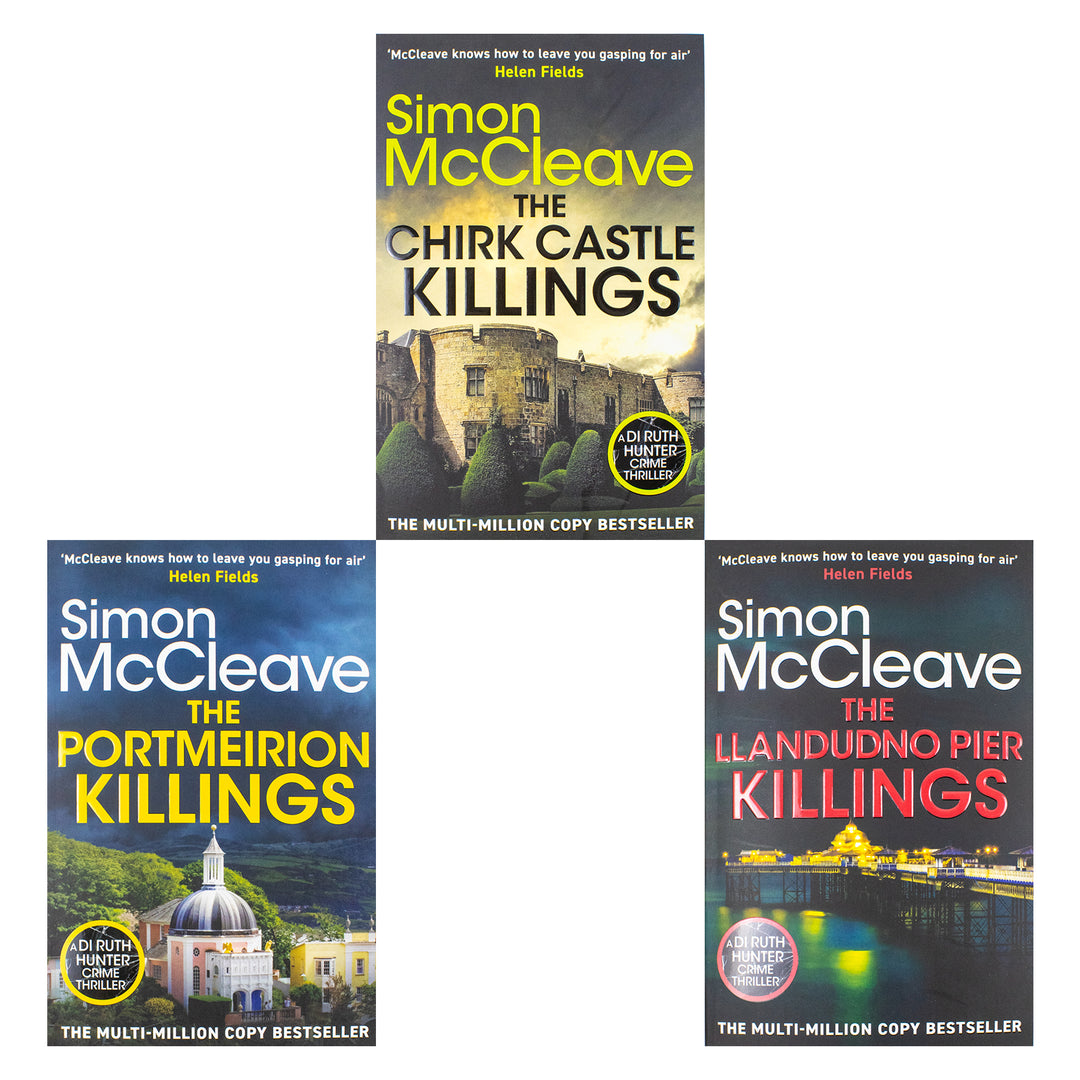 DI Ruth Hunter Series 12-14 Collection 3 Books Set By Simon McCleave (The Chirk Castle Killings, The Portmeirion Killings and The Llandudno Pier Killings) | Paperback