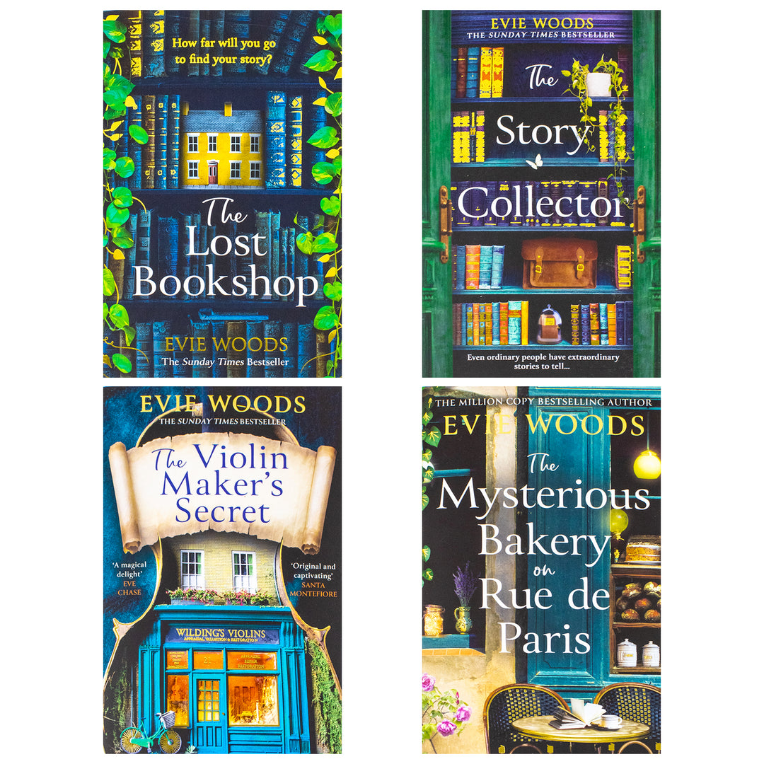 Evie Woods Collection 4 Books Set (The Violin Maker's Secret, The Mysterious Bakery on Rue de Paris, The Lost Bookshop and The Story Collector) | Paperback