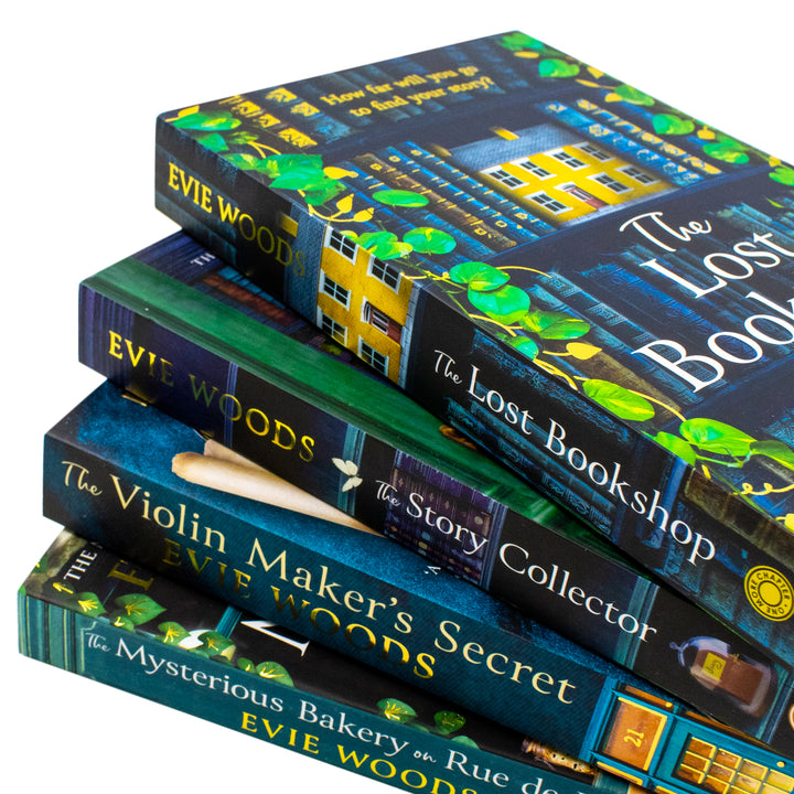 Evie Woods Collection 4 Books Set (The Violin Maker's Secret, The Mysterious Bakery on Rue de Paris, The Lost Bookshop and The Story Collector) | Paperback