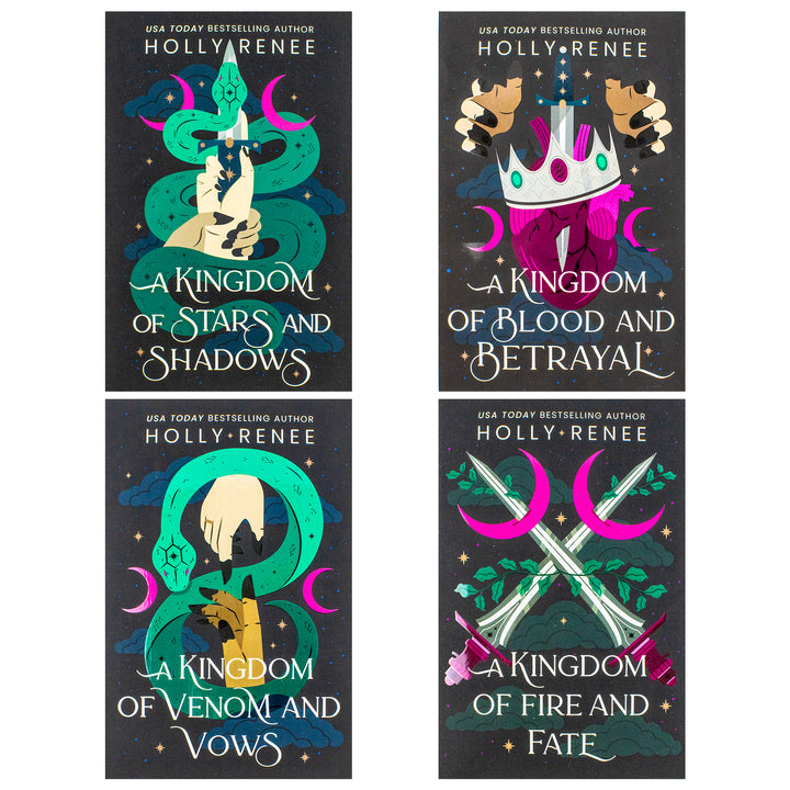 Stars and Shadows Series 4 Books Collection Set By Holly Renee (A Kingdom of Stars and Shadows, A Kingdom of Blood and Betrayal, A Kingdom of Venom and Vows and A Kingdom of Fire and Fate) | Paperback