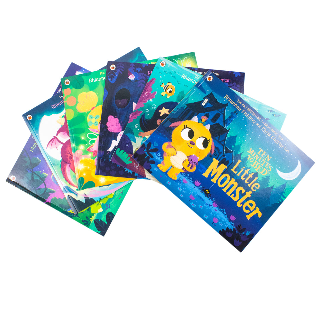 Ten Minutes to Bed Series 6 Books Collection Set By Rhiannon Fielding (Little Fairy, Little Dinosaur, Little Dragon, Little Unicorn, Little Mermaid, Little Monster) | Paperback