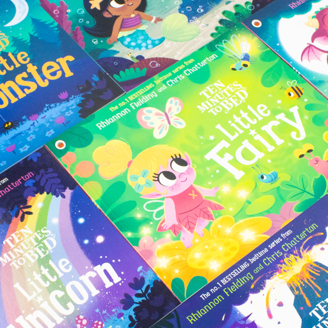 Ten Minutes to Bed Series 6 Books Collection Set By Rhiannon Fielding (Little Fairy, Little Dinosaur, Little Dragon, Little Unicorn, Little Mermaid, Little Monster) | Paperback