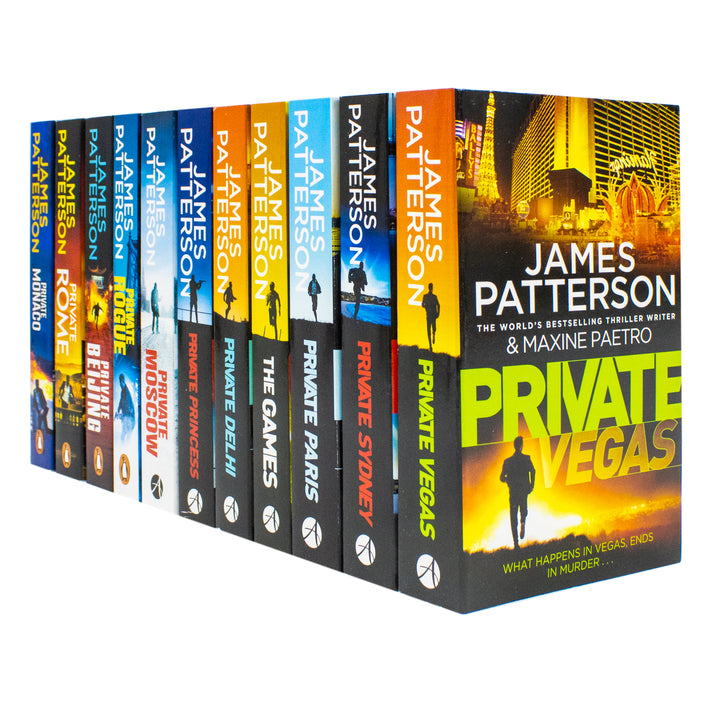 James Patterson Private Series 9 -19 Collection 11 Paperback Books Set (Private Vegas, Private Sydney, Private Paris, Private Delhi Private Monaco AND MORE!)