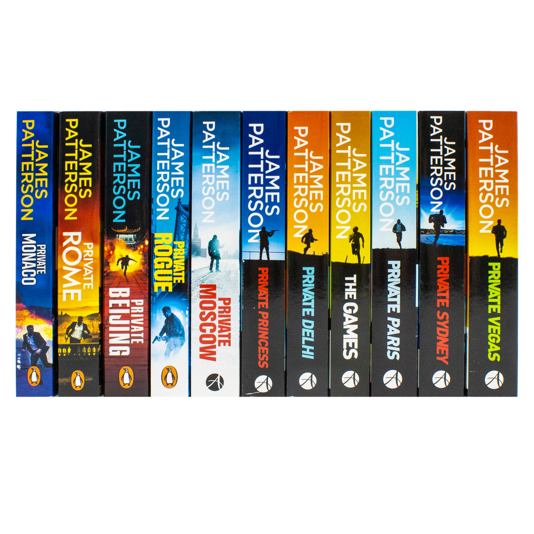 James Patterson Private Series 9 -19 Collection 11 Paperback Books Set (Private Vegas, Private Sydney, Private Paris, Private Delhi Private Monaco AND MORE!)