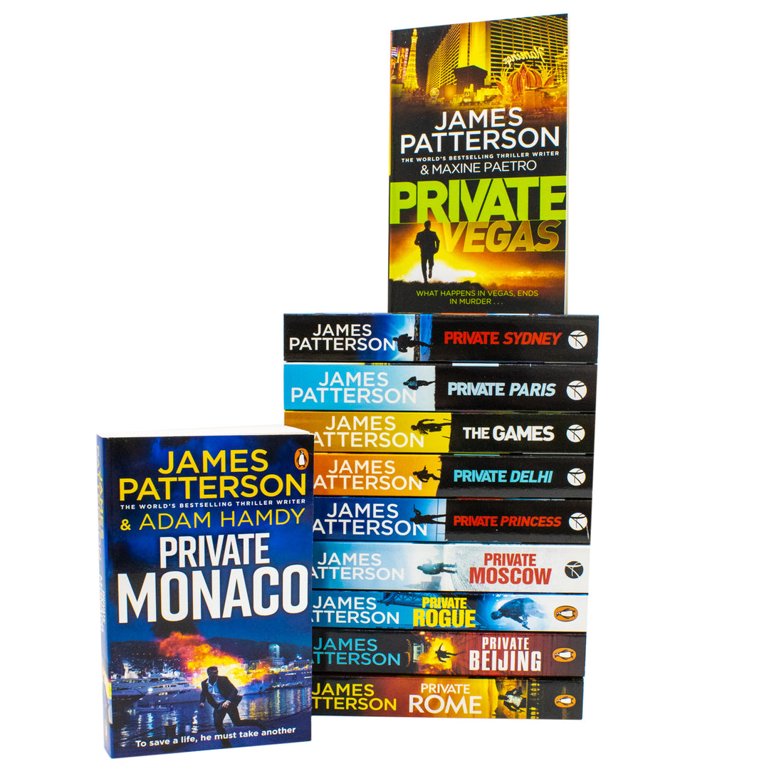 James Patterson Private Series 9 -19 Collection 11 Paperback Books Set (Private Vegas, Private Sydney, Private Paris, Private Delhi Private Monaco AND MORE!)