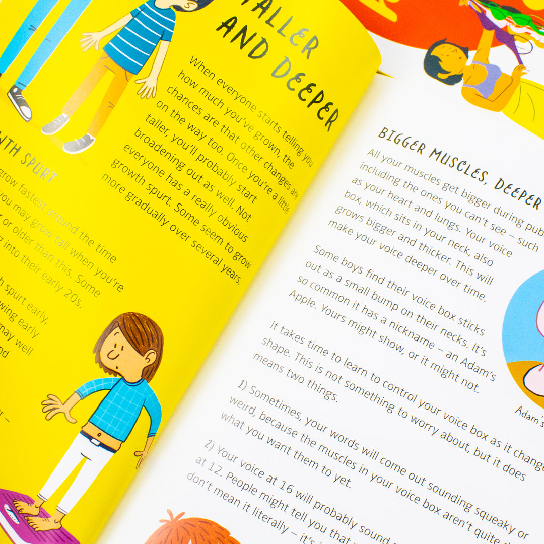 Usborne What's Happening to Me? 2 Books Collection Set - The Boy One and The Girl One | Growing Up and Puberty Guide for Boys and Girls (Paperback) | Body Changes, Emotions, Hygiene and Relationships | Ages 9-14