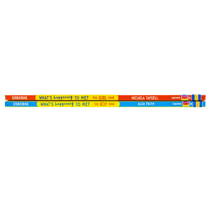 Usborne What's Happening to Me? 2 Books Collection Set - The Boy One and The Girl One | Growing Up and Puberty Guide for Boys and Girls (Paperback) | Body Changes, Emotions, Hygiene and Relationships | Ages 9-14