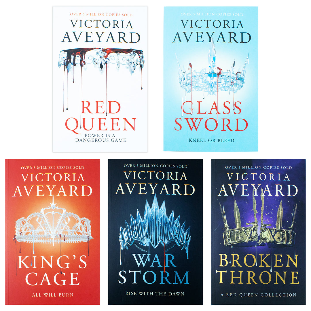 Victoria Aveyard Red Queen Series 5-Book Set | Epic YA Fantasy of Magic, Betrayal, Royals, & Adventure (Red Queen, Glass Sword, King’s Cage & More)
