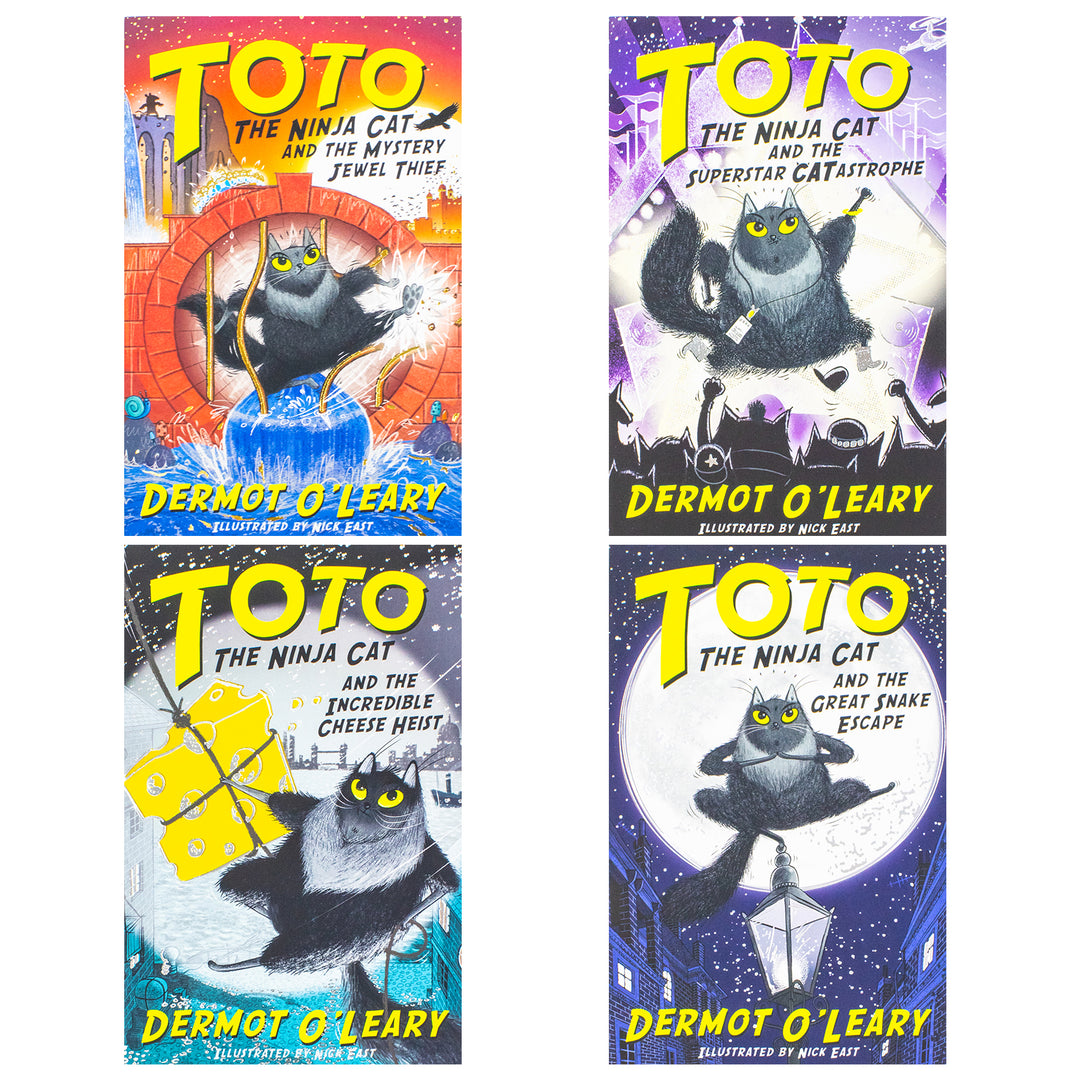 Toto the Ninja Cat Series 4 Books Collection Set By Dermot OLeary