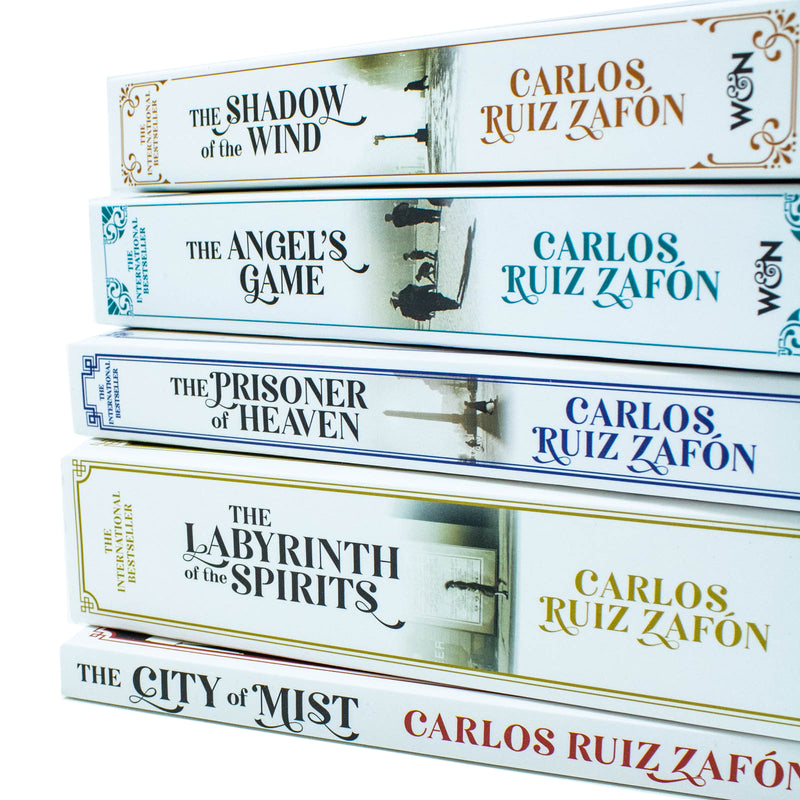 Cemetery of Forgotten Series 5 Books Collection Set By Carlos Ruiz Zafon (The Shadow of the Wind, The Angel's Game, The Prisoner of Heaven, The Labyrinth of the Spirits, The City of Mist)