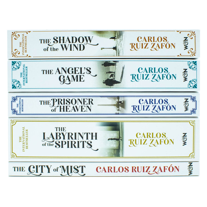 Cemetery of Forgotten Series 5 Books Collection Set By Carlos Ruiz Zafon (The Shadow of the Wind, The Angel's Game, The Prisoner of Heaven, The Labyrinth of the Spirits, The City of Mist)