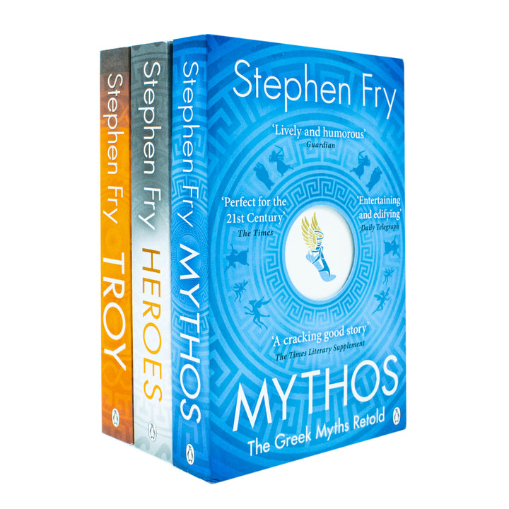 Stephen Fry Greek Myths Series Collection – 3-Book Set (Troy, Heroes, Mythos)| Ancient Greece, Mythology, Classic Stories & History| Non-Fiction Books