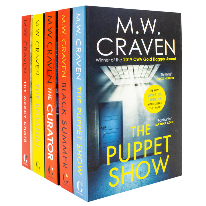 Washington Poe and Avison Fluke Series 5 Books Collection Set By M W Craven - Black Summer, The Puppet Show, The Curator, The Botanist, Dead Ground (Paperback)