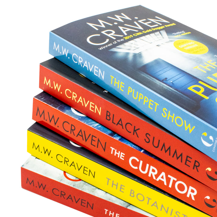 Washington Poe and Avison Fluke Series 5 Books Collection Set By M W Craven - Black Summer, The Puppet Show, The Curator, The Botanist, Dead Ground (Paperback)