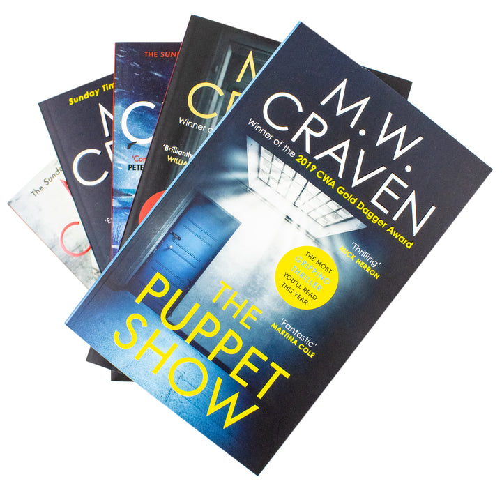 Washington Poe and Avison Fluke Series 5 Books Collection Set By M W Craven - Black Summer, The Puppet Show, The Curator, The Botanist, Dead Ground (Paperback)