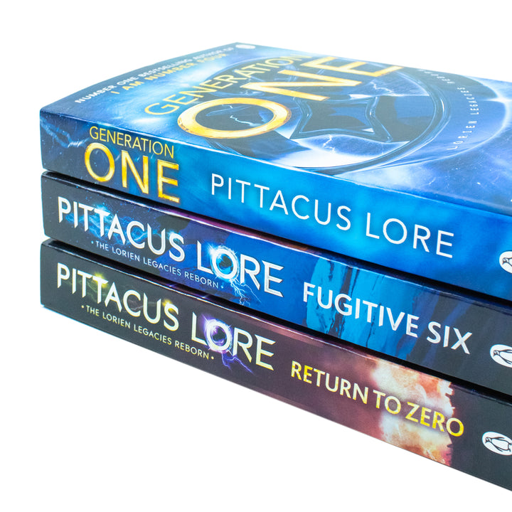 Lorien Legacies Reborn Series 3 Books Collection Set By Pittacus Lore (Fugitive Six, Return to Zero, Generation One)