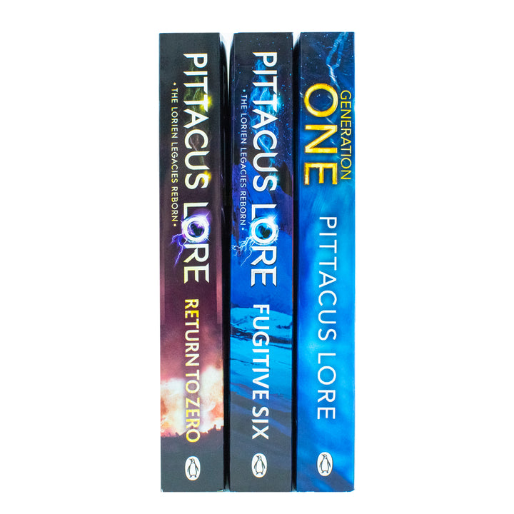 Lorien Legacies Reborn Series 3 Books Collection Set By Pittacus Lore (Fugitive Six, Return to Zero, Generation One)