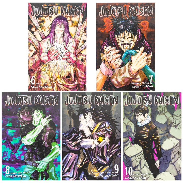 Jujutsu Kaisen Manga Volumes 6–10 by Gege Akutami – 5 Books Collection Set (Paperback)