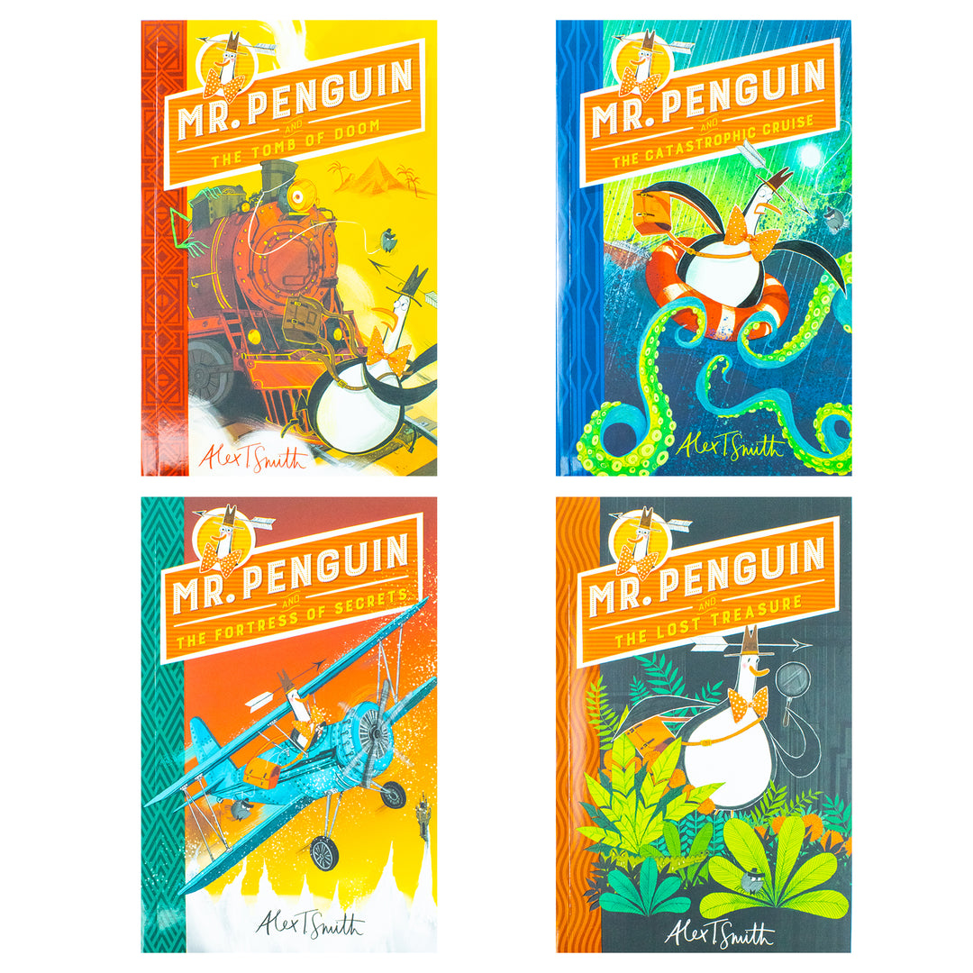 Mr Penguin Series 4-Book Collection by Alex T. Smith | Fun & Illustrated Children's Adventure Books| Treasure Hunts, Secrets, Tombs & Exciting Stories