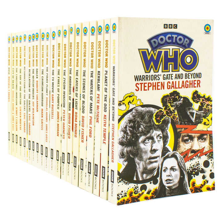 Doctor Who: Target Collection 1-20 Books Set | Paperback (Pirate Planet, Crimson Horror, Dalek, Rose, Waters of Mars, Kerblam, Stones of Blood, Eaters of Light, Fires of Pompeii, and More)