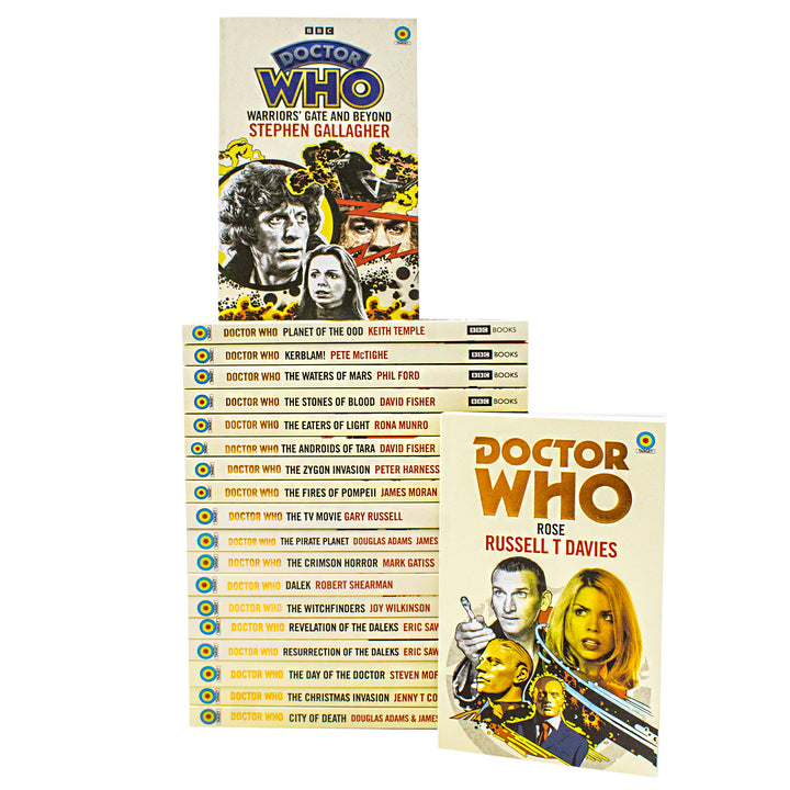 Doctor Who: Target Collection 1-20 Books Set | Paperback (Pirate Planet, Crimson Horror, Dalek, Rose, Waters of Mars, Kerblam, Stones of Blood, Eaters of Light, Fires of Pompeii, and More)