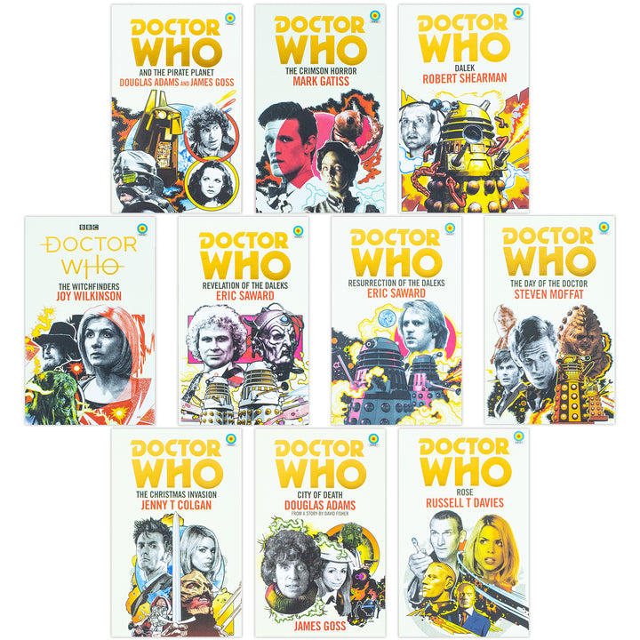 Doctor Who: Target Collection 1-20 Books Set | Paperback (Pirate Planet, Crimson Horror, Dalek, Rose, Waters of Mars, Kerblam, Stones of Blood, Eaters of Light, Fires of Pompeii, and More)