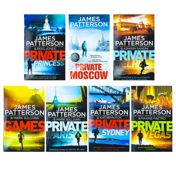 James Patterson Private Series Books 9–15 Collection Set – Thriller Crime Fiction Novels, Private Vegas to Moscow, Bestselling Mystery Books for Adults