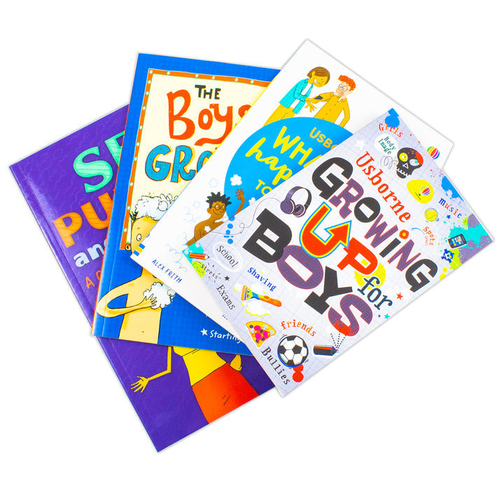 Growing Up For Boys 4 Books Collection Set (The Boys' Guide to Growing Up, Sex, Puberty and All That Stuff, Growing Up for Boys and Whats Happening to Me?)