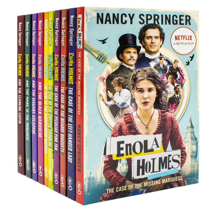 Enola Holmes Mysteries Series 1 - 10 Books Collection Set by Nancy Springer (Paperback)
