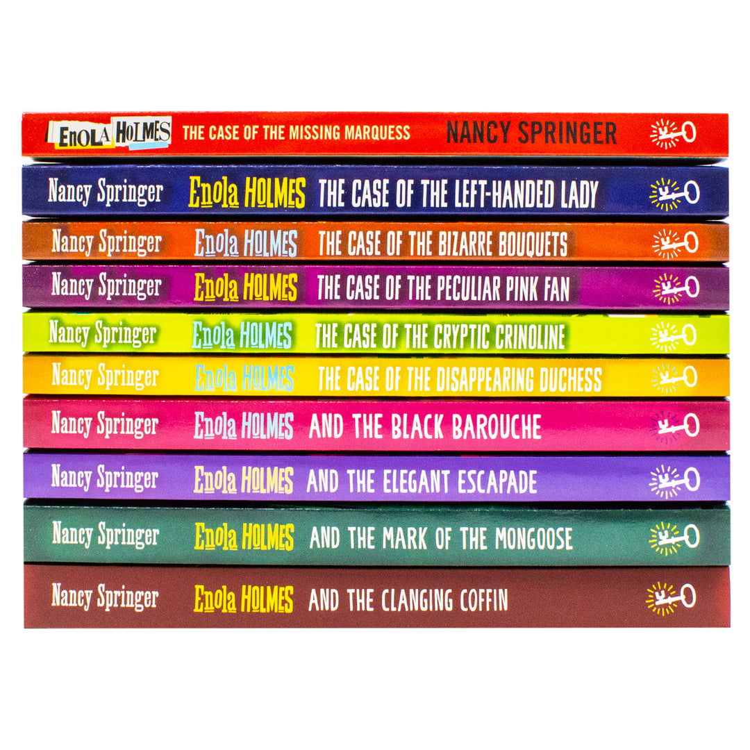 Enola Holmes Mysteries Series 1 - 10 Books Collection Set by Nancy Springer (Paperback)