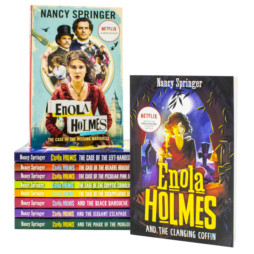 Enola Holmes Mysteries Series 1 - 10 Books Collection Set by Nancy Springer (Paperback)