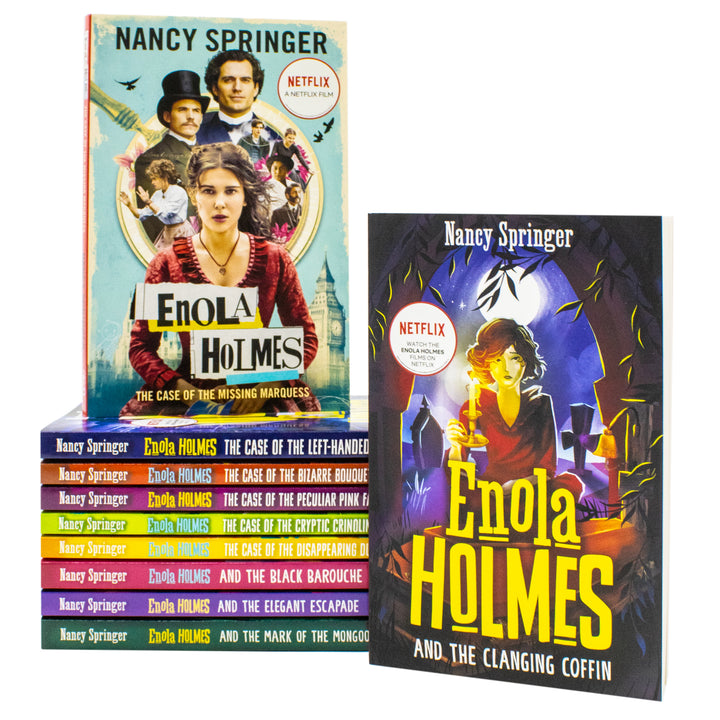Enola Holmes Mysteries Series 1 - 10 Books Collection Set by Nancy Springer (Paperback)