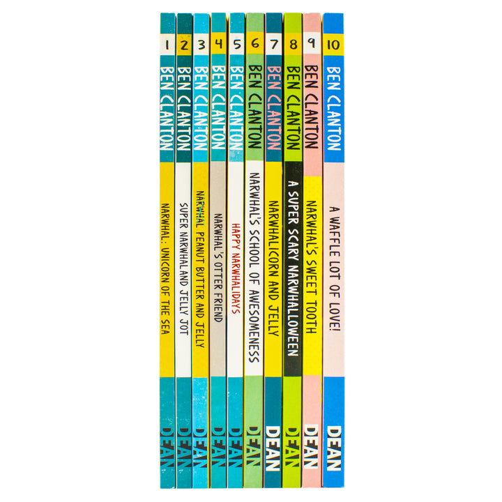 Narwhal and Jelly Series 1-10 Books Collection Set by Ben Clanton (A Waffle Lot of Love, Narwhal's Sweet Tooth, A Super Scary Narwhalloween, Narwhalicorn And Jelly and More)