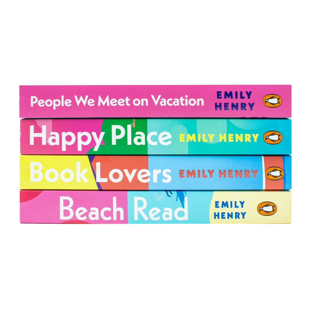 Emily Henry 4 Book collection (People We Meet On Vacation,Happy Place,Book Lovers,Beach Read)
