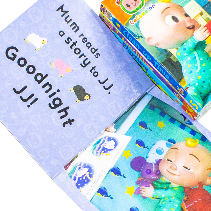 Cocomelon Little Learners Pocket Library 12 Board Books Collection Set (Animals, Fruit And Vegetables, Weather, Days of the Week, Family Time and More)