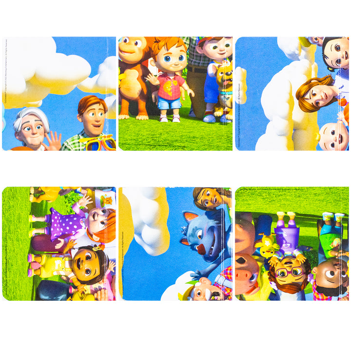 Cocomelon Little Learners Pocket Library 12 Board Books Collection Set (Animals, Fruit And Vegetables, Weather, Days of the Week, Family Time and More)