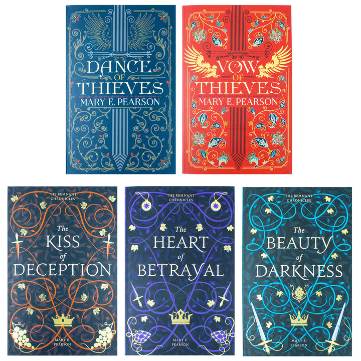 Mary E. Pearson Collection 5 Books Set (Dance of Thieves, Vow of Thieves, The Kiss of Deception, The Heart of Betrayal, The Beauty of Darkness)
