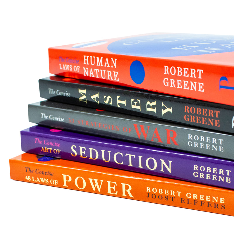 The Modern Machiavellian Series 5 Books Collection Set By Robert Greene(The Concise Laws of Human Nature, 48 Laws Of Power, Art of Seduction, The Concise Mastery & 33 Strategies of War)