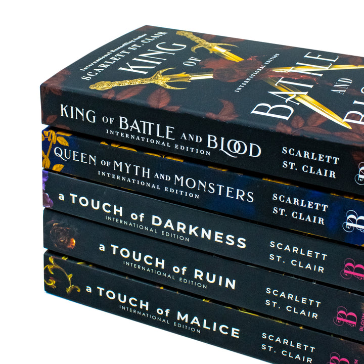 Scarlett St Clair Hades X Persephone & Adrian X Isolde Series Collection 5 Books Set (A Touch of Darkness, A Touch of Ruin, A Touch of Malice, King of Battle and Blood & Queen of Myth and Monsters)