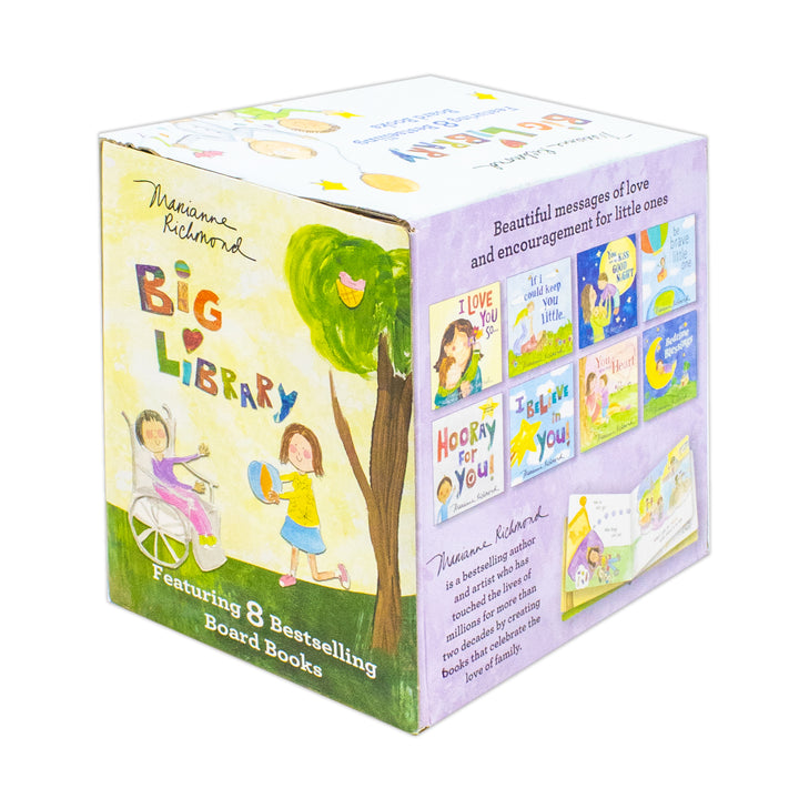 Big Library Board Book Marianne Richmond 8 Books Collection Box Set (I Love You So,If I Could Keep You Little, You Are My Kiss Good Night,Be Brave Little One,Hooray For You,I Believe In You and More)