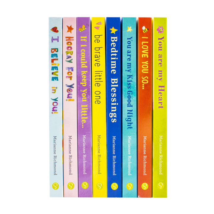 Big Library Board Book Marianne Richmond 8 Books Collection Box Set (I Love You So,If I Could Keep You Little, You Are My Kiss Good Night,Be Brave Little One,Hooray For You,I Believe In You and More)