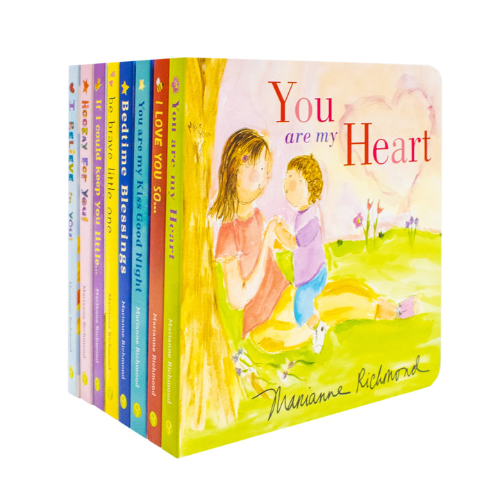 Big Library Board Book Marianne Richmond 8 Books Collection Box Set (I Love You So,If I Could Keep You Little, You Are My Kiss Good Night,Be Brave Little One,Hooray For You,I Believe In You and More)