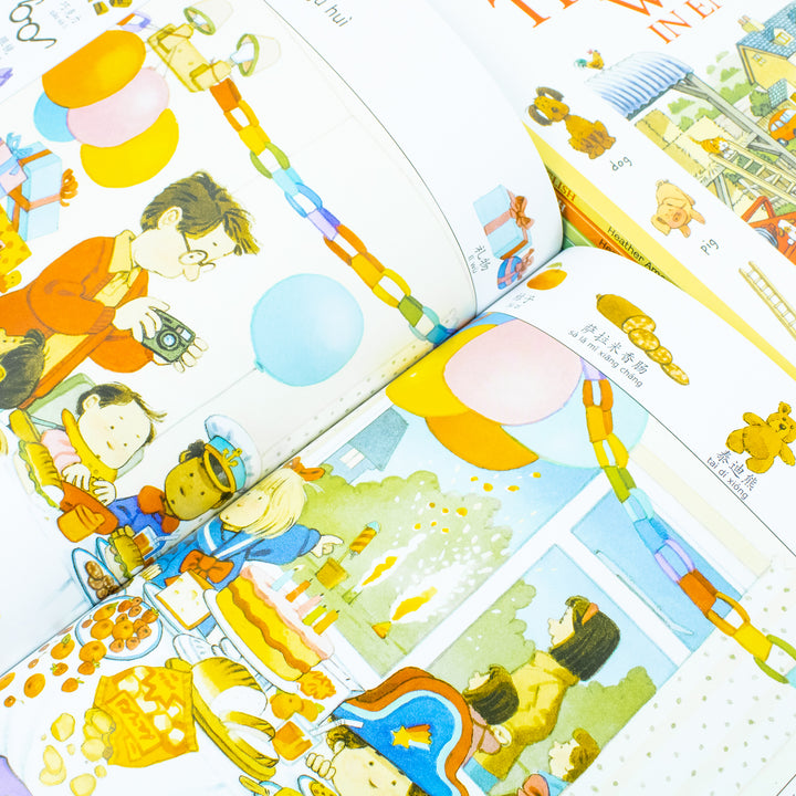 Usborne First Thousand Words Collection 6 Books Set By Heather Amery (First Thousand Words in English, Arabic, Chinese, Italian, French, Spanish)