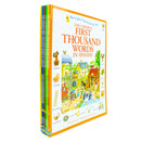 Usborne First Thousand Words Collection 6 Books Set By Heather Amery (First Thousand Words in English, Arabic, Chinese, Italian, French, Spanish)