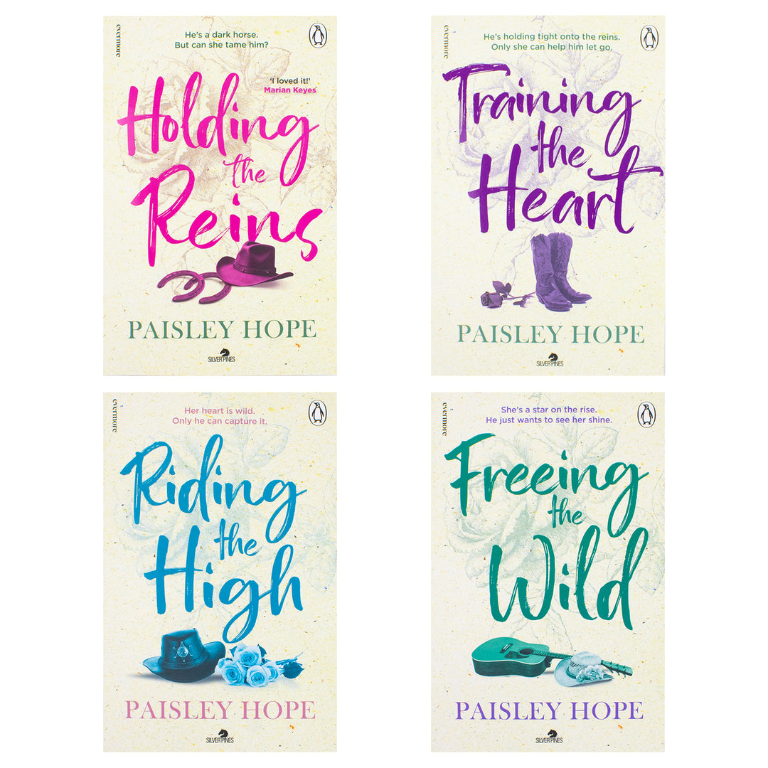 Silver Pines Ranch Series 1-4 Books Collection Set By Paisley Hope | Paperback (Holding the Reins, Training the Heart, Riding the High and Freeing the Wild)
